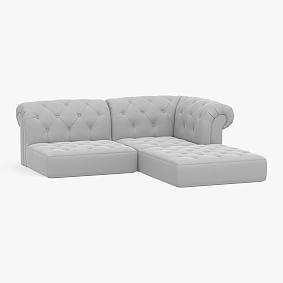 Cushy Roll Arm Sectional Set