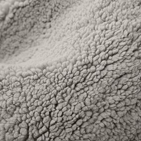 Large Sherpa Light Gray Bean Bag Chair