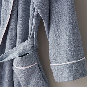 Solid Organic Flannel Robe