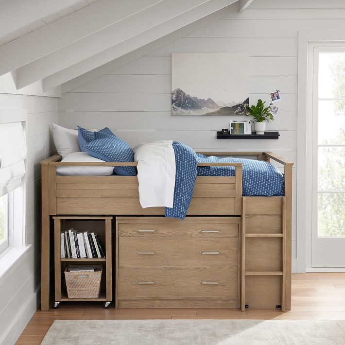 Sleep Study® Low Loft Bed Pottery Barn Teen