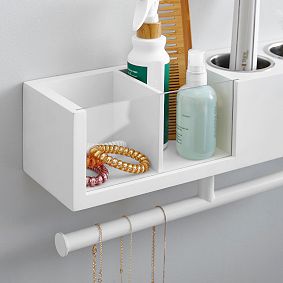 Wood and Acrylic Wall Beauty Storage