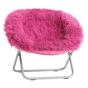 Himalyan Pink Faux-Fur Hang-A-Round Chair