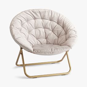 Lustre Velvet Light Grey Hang-A-Round Chair