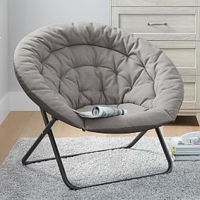 Simple Basketweave Silver Hang-A-Round Chair