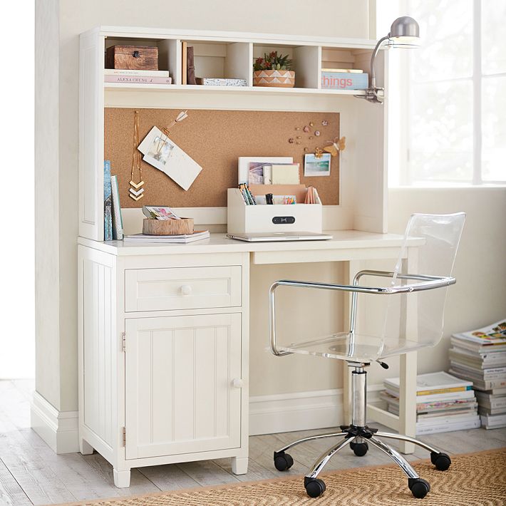 Beadboard Space-Saving Hutch Desk (44