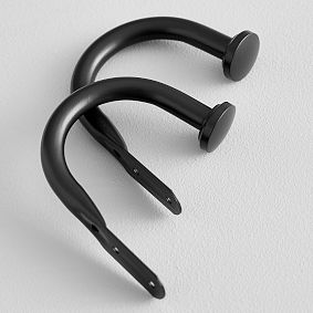 Classic Brushed Nickel Holdbacks, Set of 2