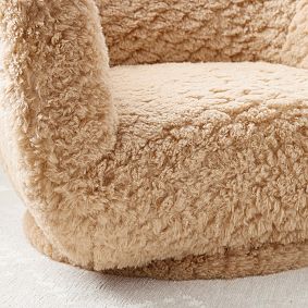 Cloud Fur Latte Lennon Low Swivel Lounge Chair