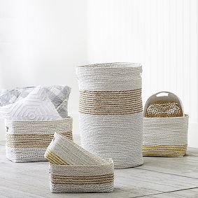 Shimmer Stripe Round Catchall