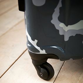 Channeled Hard-Sided Gray Camo Carry-on Spinner