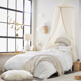 Fabric Canopy with Tassels