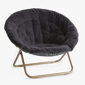 Faux-Fur Periscope Hang-A-Round Chair