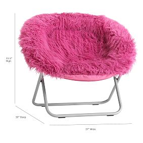 Himalyan Pink Faux-Fur Hang-A-Round Chair