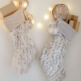 Leopard Faux-Fur Stockings