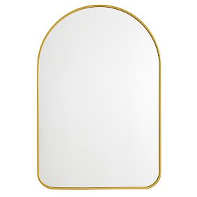 Tuscan Gold Metal Framed Arch Mirror