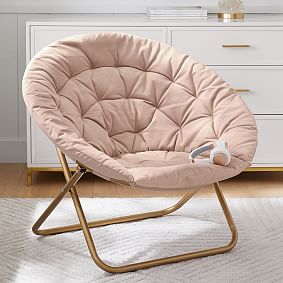 Lustre Velvet Dusty Blush Hang A Round Chair