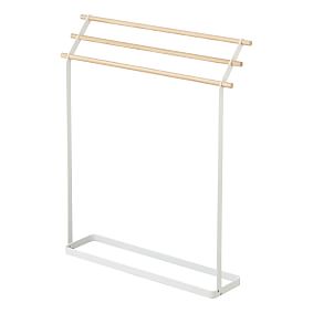 Standing Bath Towel Hanger, White