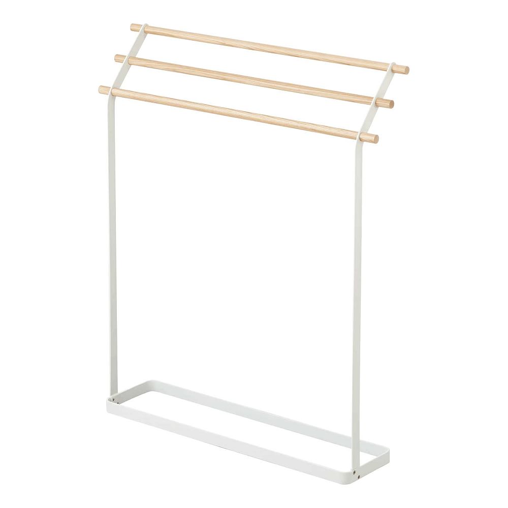 Standing Bath Towel Hanger, White