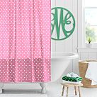 Dottie Shower-Curtain, Bright Pink