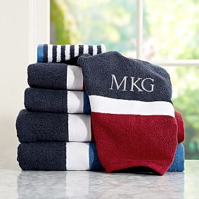 Color Block Bath Towels