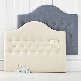 No Nails Scalloped Tufted Faux Headboard