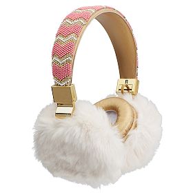 Bejeweled Faux-Fur Bluetooth® Headphones