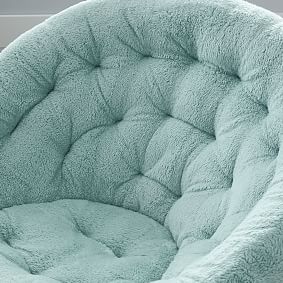 Cozy Sherpa Turquoise Hang-A-Round Chair