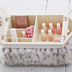 Faux-Fur Manicure/Pedicure Lapdesk
