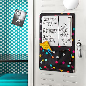 Gear-Up Black Confetti Dot Dry Erase Pocket
