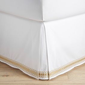 Lilly Pulitzer Organic Embroidered Trim Bed Skirt