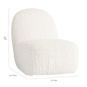 Sherpa Ivory Rocking Lounge Chair
