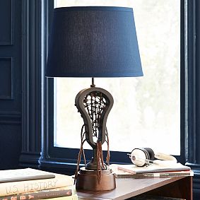 Sports Trophy Table Lamp, Lacrosse