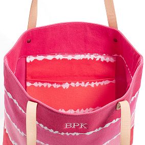 Seaside Splash Beach Tote, Cool Tie-Dye Stripe