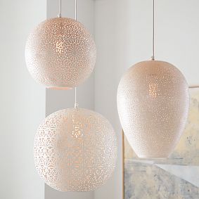 Small Medallion Punched Metal Pendant