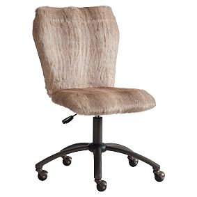 Wolf Faux-Fur Airgo Desk Chair