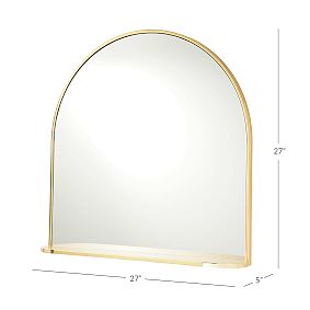 Half Round Mirror with Ledge