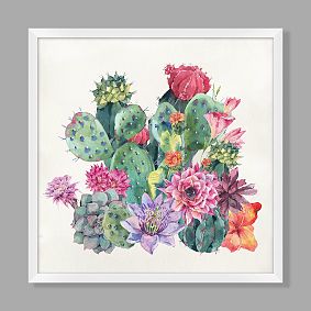 Succulent Framed Art, 20&quot;x20&quot;