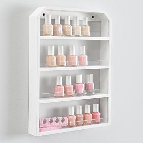 Wood &amp; Acrylic Nail Polish Wall Organizer