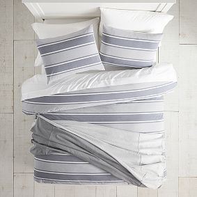 Open Box: Jackson Stripe Organic Duvet Cover