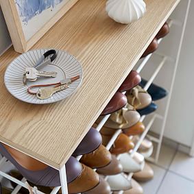 Wood Top 5-Tier Shoe Rack