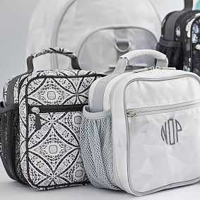 Gear-Up White Facet Classic Lunch Bag