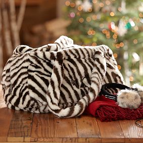 Faux Fur Zebra Duffle