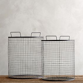 Wire Storage Baskets, Set Of 2