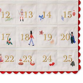 Rifle Paper Co. Nutcracker Embroidered Hanging Advent Calendar
