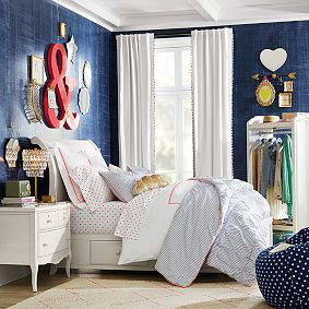 Lilac Storage Sleigh Bed