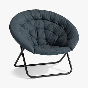 Basketweave Indigo Hang-A-Round Chair