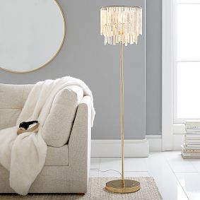 Capiz Strip Floor Lamp