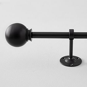 Classic Ball Finial &amp; Hardware Set - Dark Iron