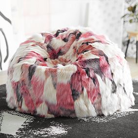 Large Isabella Rose Taylor Luxe Faux-Fur Beanbag