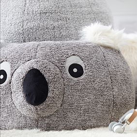 Large Koala Faux-Fur Critter Bean Bag Chair Slipcover