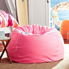 Large Neon Pink Color Wash Beanbag